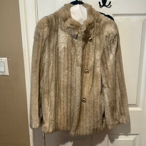 Faux fur luxurious jacket